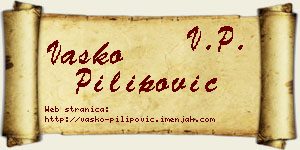 Vasko Pilipović vizit kartica
